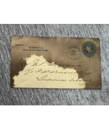 1880 3 Cent Green Stamped Envelope Cover Florence SC Cancel Sullivans Is... - $271.24 MXN