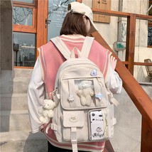 Japanese High School Girls Backpack School Bags For Teenage Girls Multipockets N - £52.62 GBP