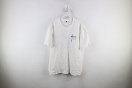 Vintage 90s Mens XL Christian Catholic Mother Teresa Short Sleeve T-Shirt White - £47.44 GBP