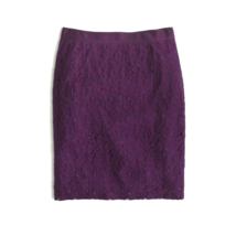NWT J.Crew Factory The Pencil in Dark Aubergine Purple Floral Lace Skirt 0 - £10.82 GBP
