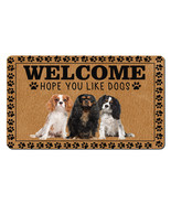 Cute Cavalier King Dogs Lover Outdoor Doormat Hope You Like Dog Welcome ... - $39.55