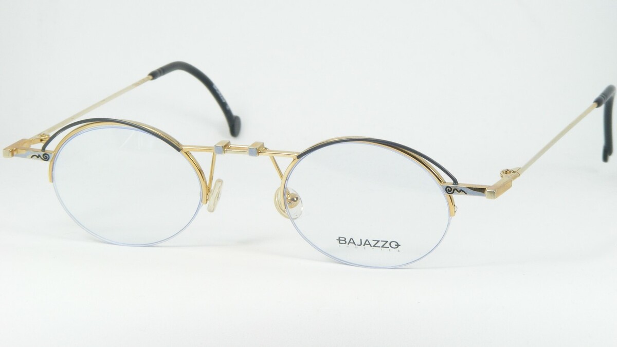 Vintage BAJAZZO UP 60 Fa Oro / Oscuro Azul-Gris Gafas 44-23-140mm - $76.20