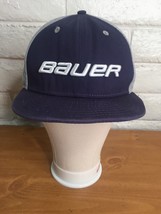New Era Bauer Snapback Cap Hat Blue &amp; Gray One Size Fits Most - Embroide... - $17.95