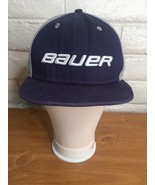 New Era Bauer Snapback Cap Hat Blue &amp; Gray One Size Fits Most - Embroide... - £14.11 GBP