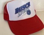 Vintage Busch Light Beer Hat Beer Trucker Hat snapback Red Summer Party Cap - $17.62