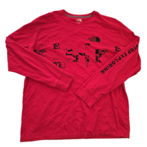 North Face Red Men&#39;s XL Long Sleeve Shirt - Never Stop Exploring - Stand... - $23.84 CAD