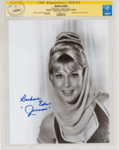 Barbara Eden SIGNED CGC SS B&amp;W Black White TV Publicity Photo I Dream of... - $257.39