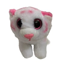 TY Tabor Tiger Plush Stuffed Animal Pink White Beanie Boo VelveTY - £4.77 GBP