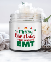 EMT Christmas Candle - Merry Christmas To My Favorite - Funny 9 oz Hand Poured  - £15.94 GBP