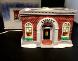 Seasonal Specialty Authentic Christmas Valley Library Light Up Village H... - $29.69