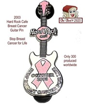 Hard Rock Cafe Pin October 2003 Breast Cancer Awareness Trading Pin - $14.95