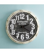 Antique French Country Wall Clock - De Paris - Farmhouse Rustic Cottage - £108.26 GBP