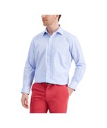 Club Room Men&#39;s Regular-Fit Performance Glen Plaid Dress Shirt Blue-16.5... - $16.99