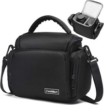 Cwatcun Single Shoulder Crossbody Compact Camera Bag Case In Black Is Waterproof - £26.51 GBP
