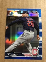 2019 Bowman Chrome Blue Refractor #/150 Corey Kluber Cleveland Indians - £5.46 GBP