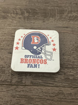 Vintage NOS DENVER BRONCOS Cork Drink Coaster Helmet Logo Official Fan - $9.00