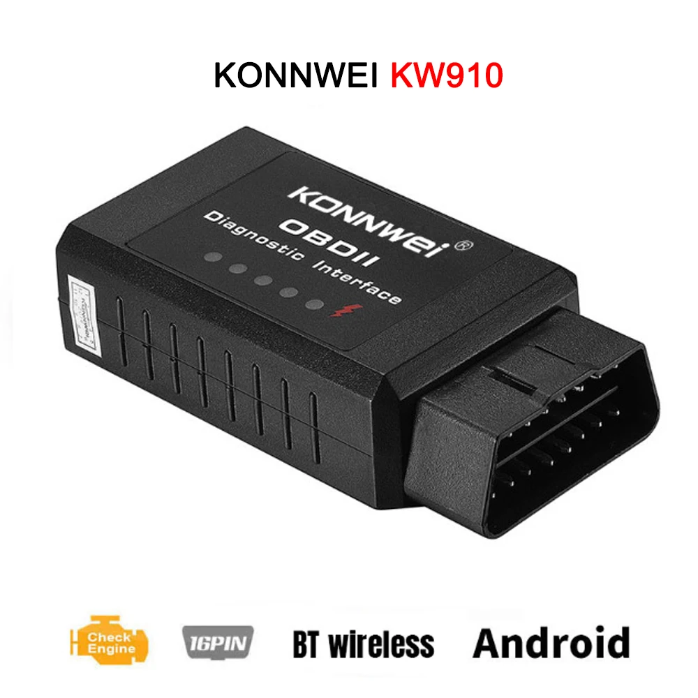 For KONNWE ELM327 BT Wireless Bluetooth KW910 OBD2 V1.5 Android Car Scan... - £60.22 GBP