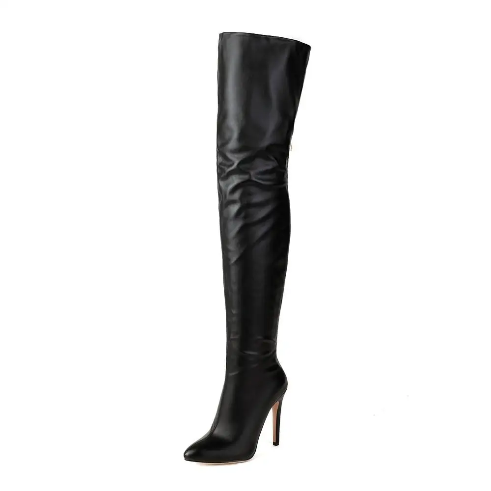New Sexy Stiletto High Heels Over The Knee Long Boots Women Thigh High Boots Nig - £75.40 GBP