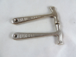 2 Vtg Walkers &amp; Blue Bird Hard Rock Toffee Candy Small 4.25&quot; Hammers - £15.48 GBP