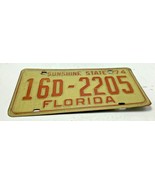 1974 FLORIDA &quot;PASSENGER&quot; LICENSE PLATE  TAG 16D-2205 - €16,69 EUR