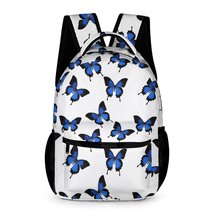 Mondxflaur Butterfly Backpacks for School Kids Teen Schoolbag Lightweight 16.2in - £28.14 GBP