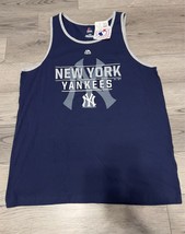 Majestic MLB New York Yankees Home Turf Advantage Size L Sleeveless Tee - $19.34