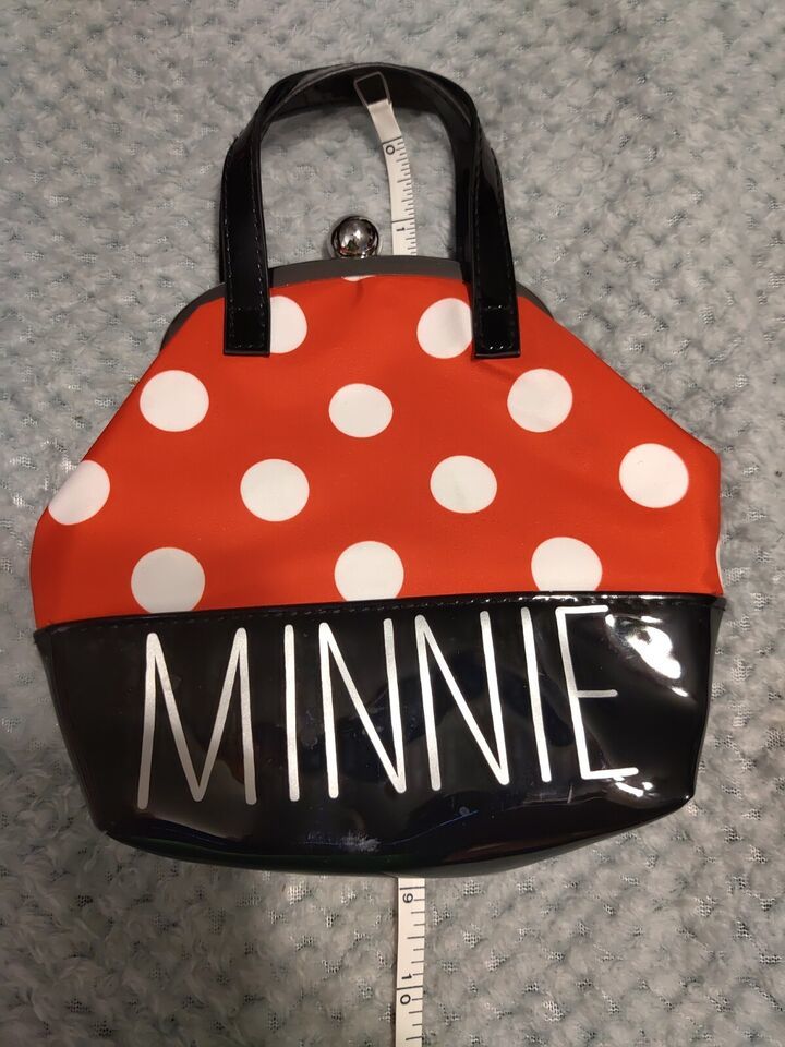 Primary image for Disney Minnie Mouse Coin Style Purse Small Hand Bag  7" Polkadot