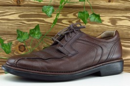 Bostonian Shoes Sz 9 M Almond Toe Brown Derby Oxfords Leather Men - £31.37 GBP