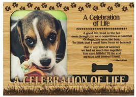 A Celebration of Life Pet Engraved Wood Picture Frame Magnet - £11.21 GBP