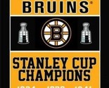 Boston Bruins Stanley Cup Champions Vertical Flag 3X5Ft Polyester Digita... - $15.99