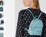 Kate Spade Schuyler Mini Smoky Blue Saffiano PVC Leather Backpack Bag Purse - $95.01
