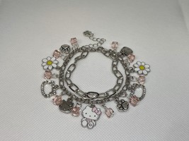 ~Hello Kitty~Cute Cat Charm Bracelet~Anime Sanrio~ Double Chain! You Choose - £11.13 GBP