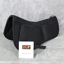 Correction Half Saddle Pad Memory Foam ECP Cotton Pockets Black Horse Equine - £69.58 GBP