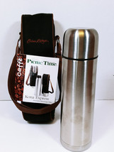 Kona Picnic Time Coffee/Tea 32 Fl Oz Stainless Steel Thermos &amp; Duffel Bag - £23.56 GBP