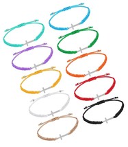 30 Pieces Friendship Cross Bracelet Bulk for Women Men Rope - $66.10