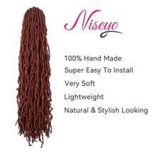 Niseyo Crochet Hair 24&quot;, Pre-Looped with Crochet Rod- Ginger Red 350&quot; - £19.46 GBP