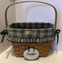 Longaberger 1996 Dresden Tour Basket II w/Liner, Protector &amp; Tie On VERY... - £13.41 GBP