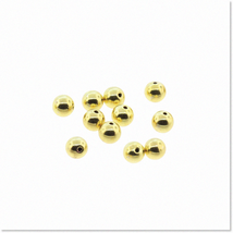 Gold Plated Memory Wire End Caps - Round, Half Drilled Bead 3mm - 144 Pi... - $32.66