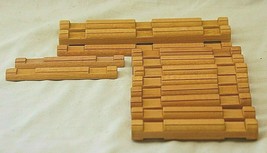 Lincoln Logs Western Cabin Building Toy 10 Round 3 Half Log Pieces 2 &amp; 3 Notch - £11.60 GBP