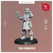 Tank Commander by Artel W 28mm Miniature Imperial Guard Female Commander - $42.99