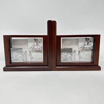 JM Jordan Marks Wooden 3D Picture Frame Bookends Cherrywood - $39.57