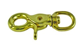 R Ound Swivel Eye Spring Trigger Bolt Snap Brass 3/4&quot; X 2 1/2&quot; Bluehawk 0348553 - £14.58 GBP