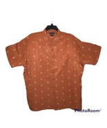 Mens Short Sleeve Shirt Rust Orange Croft &amp; Barrow XXL Easy Care Button ... - $12.74