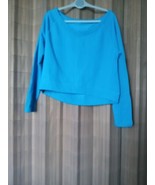 dark teal pullover drop shoulder medium long sleeve sweater - $9.90