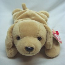 Ty 1998 Beanie Baby Fetch The Yellow Lab Dog 8&quot; Bean Bag Stuffed Animal Toy New - £13.04 GBP
