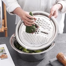 Multifunctional Stainless-Steel Basin With Grater - £20.93 GBP