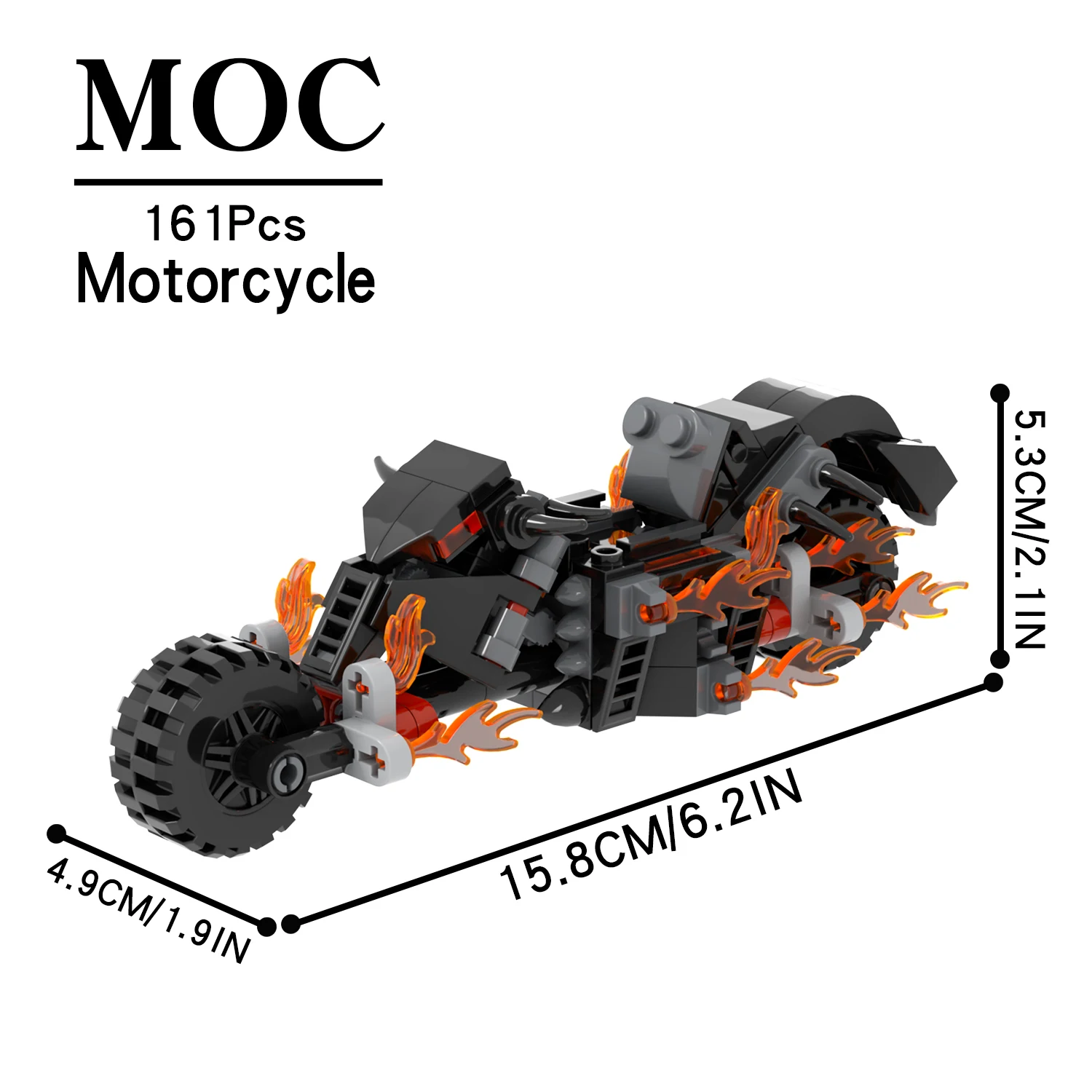 MOC1245 Sci-fi Movie series Motorcycle Vehicle MOC Brick Compatible Figure - £22.35 GBP+