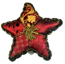Reilley-Chance Collection Fringed Pillow 16&quot; x 21&quot; Star Shaped - £65.32 GBP