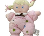 Child Of Mine Carter&#39;s My First Doll rattle blonde hair  Blue Hair 8 Inc... - $18.67