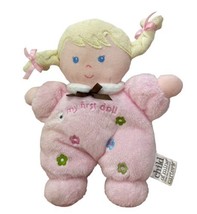 Child Of Mine Carter&#39;s My First Doll rattle blonde hair  Blue Hair 8 Inc... - $18.67